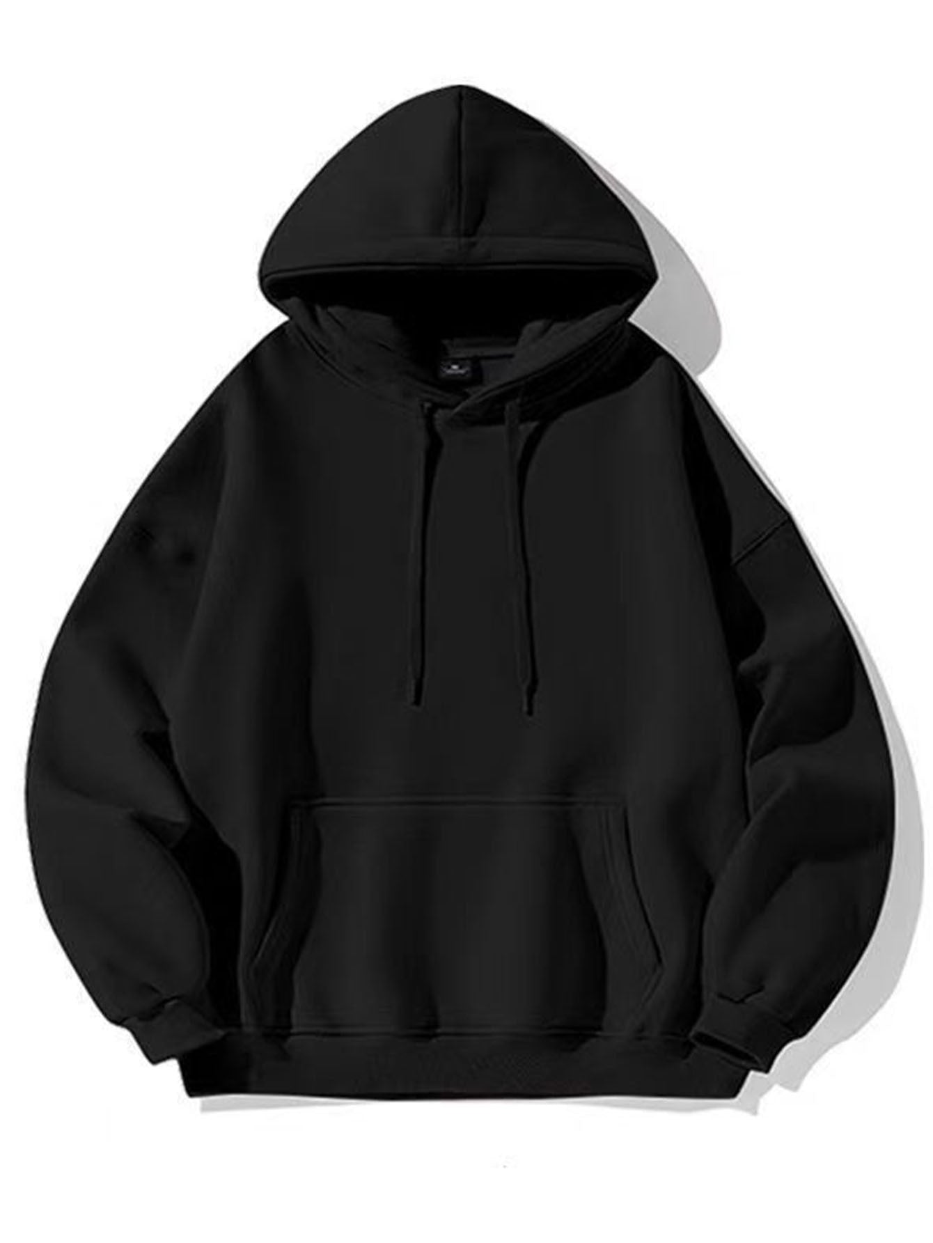 Women's Cozy Angel Print Hoodie - Black Knit Pullover with Red Angel Design, Long Sleeves, and Front Pocket, Perfect for Fall/Winter Casual Wear, Fall Casual Hoodie | Relaxed Fit Hoodie | Decorative Text Design